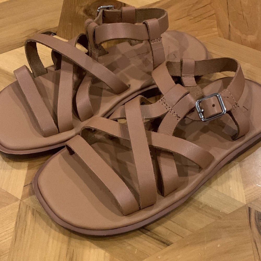 ZARA Leather Sandals Size 29 (12.5) NWT